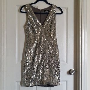 Lulu's gray sequins dress